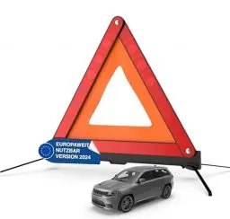 Produktbild: autogadget® KFZ Warndreieck Notfalldreieck rot, Dreieck Autozubehör Pannendreieck Auto Triangle - für Unfall & Pannen
