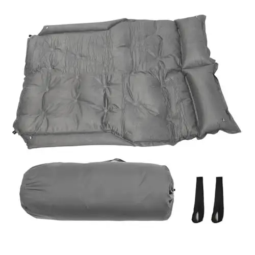 Produktbild: Auto-Luftmatratze, Camping-Matratze, Beflockte Oberfläche, Faltbares Luftbett, SUV-Isomatte, Reisebett mit Aufbewahrungstasche, Tragbare Luftmatratze für Zuhause für Modell Y 2020 Bis 2023(Grau)