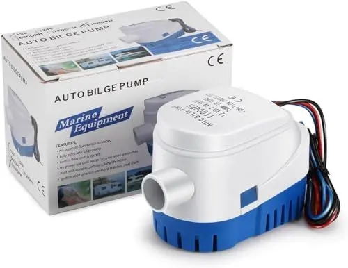 Produktbild: Automatische Bilgepumpe, SUNSBELL DC 12V Automatische Boots Lenzpumpe 1100GPH/70LPM, Marine Bilgenpumpe Tauchpumpe Bilgenwasser-Pumpe mit Schwimmschalter Elekt Elektrische Wasserpumpe Klein