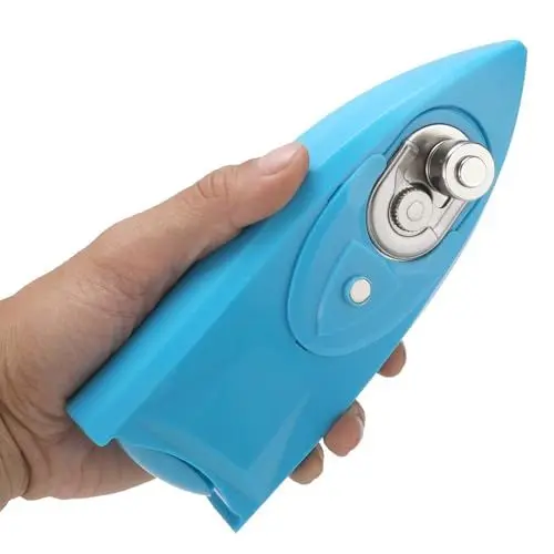 Produktbild: Automatischer Dosenöffner, Elektrischer Dosenöffner für Schwache Hände und Senioren, Müheloses Öffnen von Dosen für Verschiedene Lebensmitteldosen (Blau Weiß)