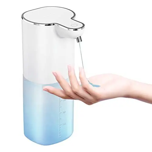Produktbild: Automatischer Seifenspender, 400ml USB Wiederaufladbarer Elektrischer Seifenspender mit Berührungsloser Infrarot Sensor IPX5 Wasserdicht Seifenspender Wandbefestigung Arbeitsplatte Für Bad Küche