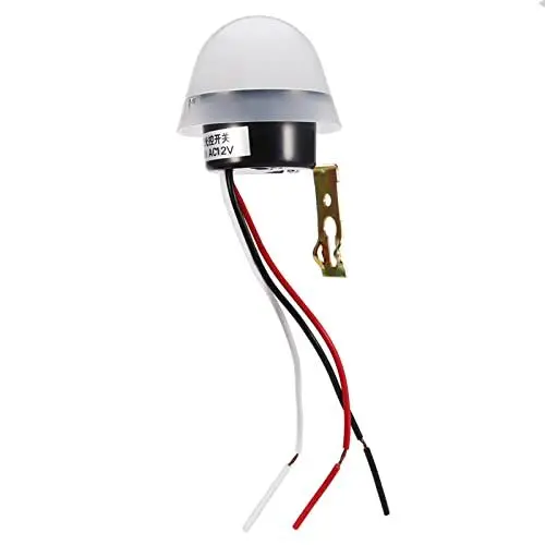 Produktbild: Automatischer automatischer Ein-/Aus-Fotozellen-Lichtschalter, Gleichstrom-Wechselstrom-Sensorschalter für Außenbeleuchtung (12V)
