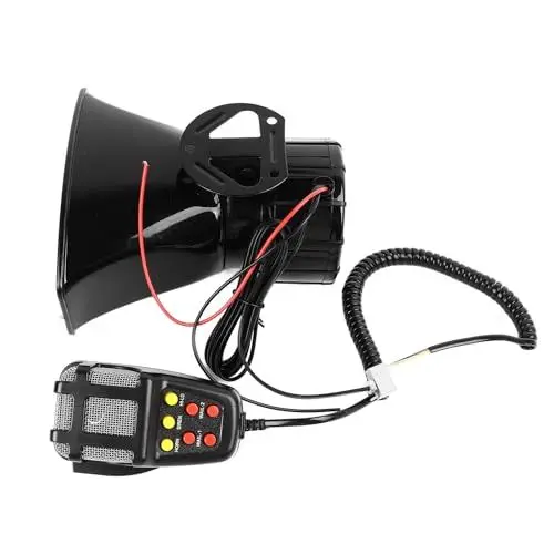 Produktbild: Auto-Megafon-Lautsprecher, 7-Ton-Sound, Sirene, Horn, Notfall-Sound-Verstärker für Fahrzeuge, 12 V, Verbesserung der Sicherheit, Multifunktionale Verwendung mit Langlebigem