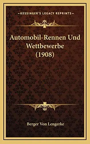 Produktbild: Automobil-Rennen Und Wettbewerbe (1908)