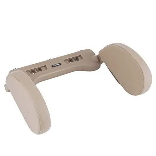 Produktbild: Auto-Nackenkissen, 180 Grad verstellbare Kopfstütze für Autositze, Premium-PU-Leder, weiche Erwachsene für Kinder(Beige)