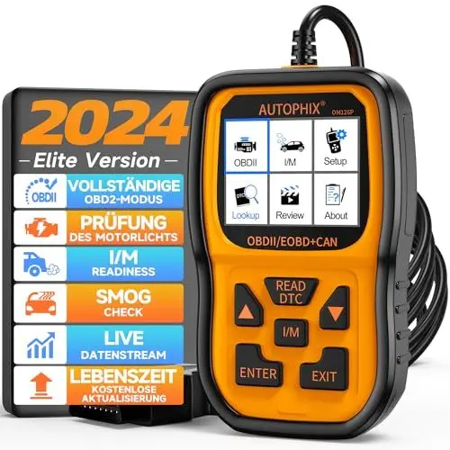 Produktbild: AUTOPHIX OM126P OBD2 Diagnosegerät Universal KFZ-Fehlercode-Lesegerät kfz diagnosegerät für alle Fahrzeuge Auto Auslesegerät für OBDII Protokoll Deutsch
