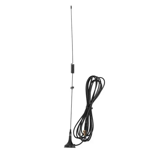 Produktbild: Autoradioantenne, SMA-Buchse, Dualband VHF UHF, Magnetfuß, 144/430 MHz, Kabel, Kompatibel mit TK-360 für Linton, PUXING, WEIERWEI