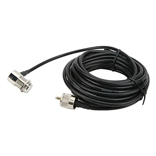 Produktbild: Autoradio-Antennen-Signalkabel, 5 m lang, Zuleitungsdraht, M-Stecker auf Buchse, Gummi-Metall, für Kenwood