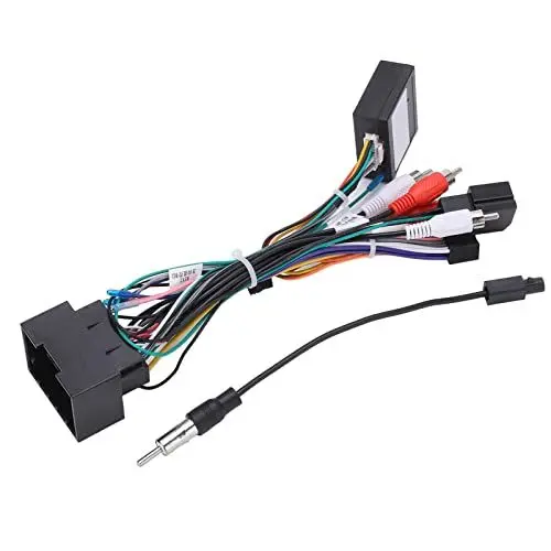 Produktbild: Qiilu Radio Adapter Kabelbaum, 16 Pin Audio Kabelbaum Stereo Radio Kabelbaum Stecker Adapter mit CAN Bus Box Ersatz für Chevrolet Cruze TRAX Malibu