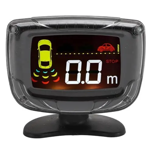 Produktbild: Auto-Rückfahr-Radarsystem für Fahrzeuge, mit 4 Parksensoren, Kit Zur Erkennung des Hinteren Abstands, Sprachwarnung, LCD-Display, Einfache Installation (Black)