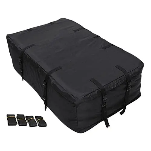 Produktbild: Autos Dach Gepäckträgertasche, Asudaro wasserdichte Autodachbox Autodachtasche 420D Oxford-Stoff Weiche Dachbox Faltbare Dachkoffer Aufbewahrungsbox für Reisen und Gepäcktransport Reise,Schwarz