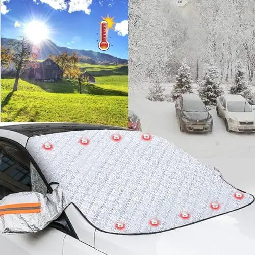 Produktbild: Juxtaposia Autoscheiben Abdeckungen Winter,Winterschutz Auto Frontscheibe,Scheibenabdeckung Auto Winter,Frontscheibenabdeckungwinter,Abdeckung Auto Winter,Windschutzscheibenabdeckung.