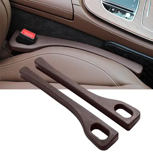 Produktbild: Autositz Lückenfüller 2 Stück Weicher Car Seat Gap Filler Universell Sitzlückenfüller fürs Auto Sitzlückenfüllstreifen für die Meisten Modelle von Autos (Braun)