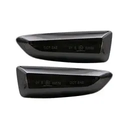 Produktbild: AUTO-STYLE Satz LED Seitenblinker kompatibel mit Opel diverse Modelle - Smoke - inkl. dynamischem Lauflicht, Rauchgrau