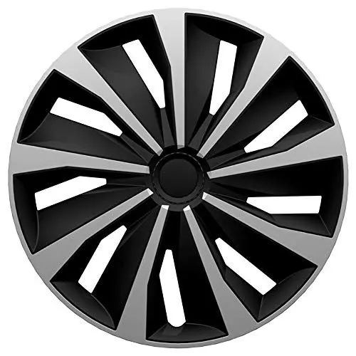 Produktbild: AUTO-STYLE Satz Radzierblenden Grip 15-Zoll Silber/Schwarz