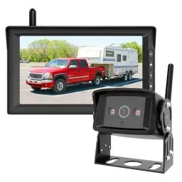 Produktbild: AUTO-VOX W10 Kabellos Digital Rückfahrkamera Set mit 7‘’ Split-Screen Monitor, Infrarot-Nachtsicht-Rückfahrkamera für Auto, LKW, Wohnmobil, Anhänger, Van