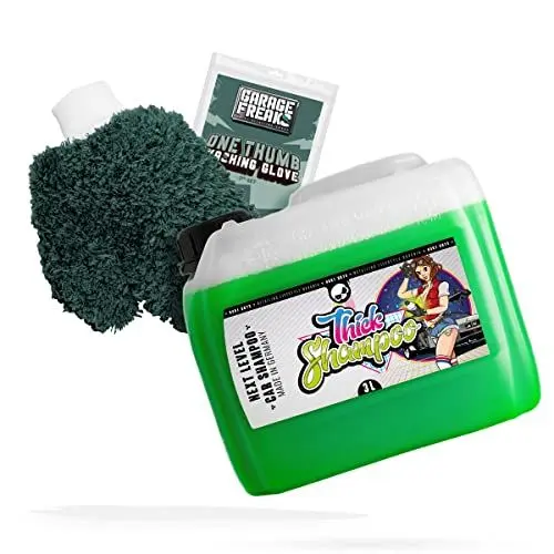 Produktbild: detailmate Autowäsche Bundle - Autoshampoo Nuke Guys Thick Shampoo 3L + Garage Freaks One Thumb Washing Glove - Autopflege Set mit Waschhandschuh und Auto Shampoo