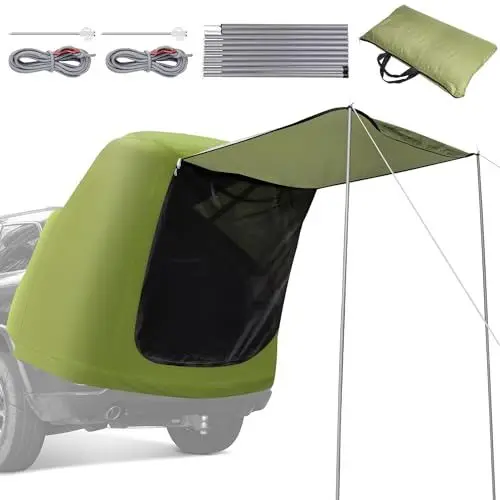 Produktbild: TOOSOAR Universal Heckklappenzelt Caddy - Wasserdichtes Auto Heckzelt für Camping & Reisen mit UV-Schutz -Stoff - Kompatibel mit SUVs wie VW T-ROC/T-ROC Cabrio (u. a.)​