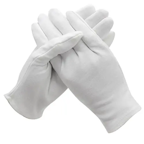 Produktbild: AUTSUPPL 12 Paar feuchtigkeitsspendende Handschuhe gardening gloves work gloves reinigungshandschuhe medizinische Handschuhe staubfreie Handschuhe Industriehandschuhe Arbeitshandschuhe Weiß