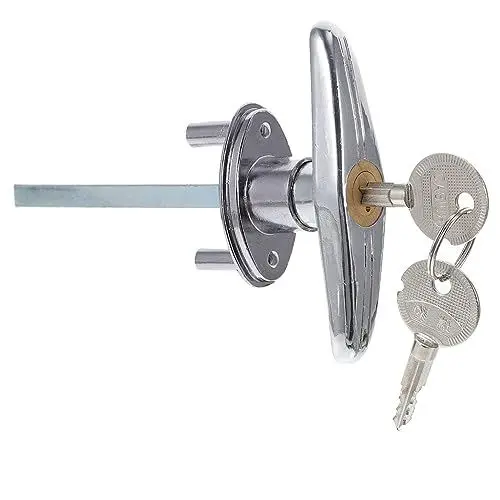 Produktbild: AUTSUPPL Garagentorschlösser Mit T-griff Universalverriegelung Satz Für Garagentore Ohne Seitentür Aus Stahldraht Und Metall