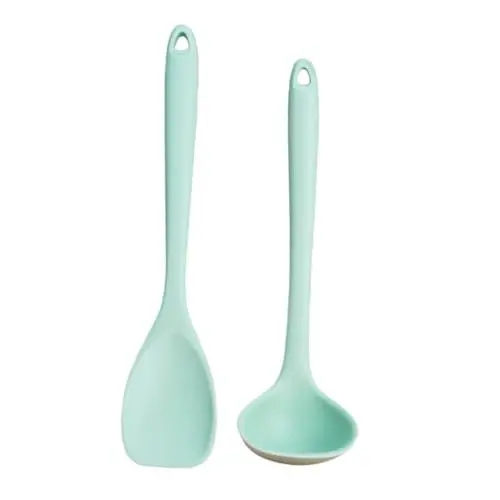 Produktbild: AUTSUPPL Ergonomischer Suppenkellenspatel Aus Silikon Ohne Griffe 2er-set Zum Kochen Und Zubereiten Von Babynahrung