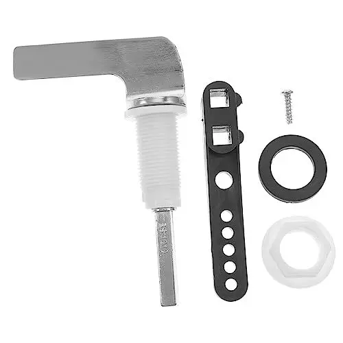 Produktbild: AUTSUPPL 1 Set Toilettenhebel Für WC Spülkasten Robuster Toilettenspülgriff Einfach Zu Installieren Langlebiges Zubehör Für Toilettenwassertank Verchromt