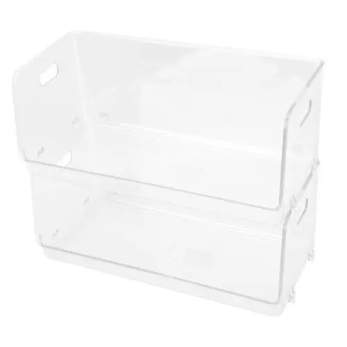 Produktbild: AUTSUPPL 2St Lagerung klarer Behälter Aufbewahrungsregal für das Wohnzimmer aufbewahrungsdose storage boxes schminktische Kommode Aufbewahrungsregal diverser Halter das Haustier Coffee