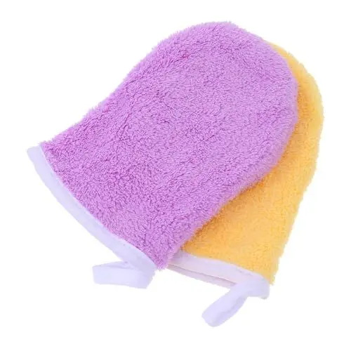 Produktbild: AUTSUPPL 2st Handschuhe Zum Abschminken Abschminktücher Aus Mikrofaser Make-up-entferner-tuch Gesichtsreinigungshandschuhe Weicher Gesichtshandschuh Make-up-gesichtstuch Superfeine Faser
