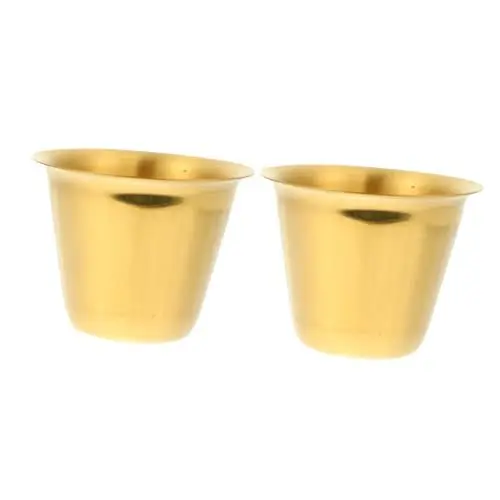 Produktbild: AUTSUPPL 2st Saucenbecher Aus Edelstahl Gewürzsaucenbecher Sauce Gericht Saucenbecher Für Den Haushalt Dip-sauce-becher Ketchup-becher Untertasse Förmchen Spänebehälter Golden Edelstahl 304