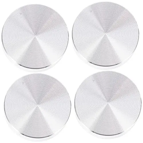 Produktbild: AUTSUPPL 4 Stücke Runde Dicke Silber Aluminium Discs Für Glas Tisch Tops Kaffee Tische Adapter Tee Tische Zubehör