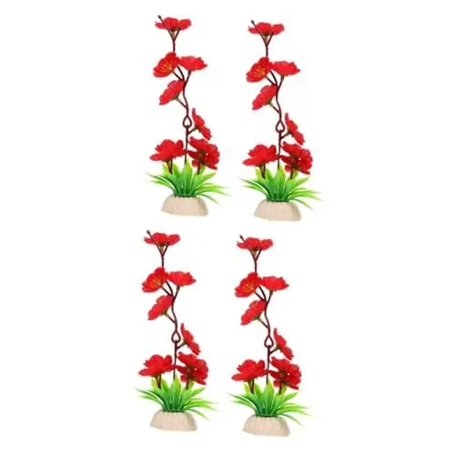 Produktbild: AUTSUPPL 4stücke Künstliche Blumen Deko Für Sushi-Platte Japanische Tischdekoration Realistische Blumenarrangements Für Kalte Gerichte Für Fotorequisiten Und Anlässe