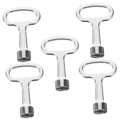 Produktbild: AUTSUPPL 5 Stück Heizkörperventil-dreiecksschlüssel Für Zählerkasten – Kleiner Schraubenschlüssel Für Heizkessel – Heizkörper-universalschlüssel Aus Metall – Luftinstallationswerkzeug