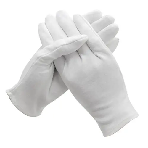 Produktbild: AUTSUPPL Leichte Weiße Baumwoll-schutzhandschuhe Für Die Arbeit Reinigung Industrie Salon Gartenarbeit Schmuckinspektionen