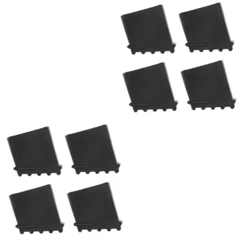 Produktbild: AUTSUPPL 8 Stk Bodenmatte stall stabilos stabmixwe antirutsch unterlage antirutschmatte Leiterkappen rutschfeste Leiterpolster Schritt Ende Leiterschutz Trittleiterfüße mat Gummi Black