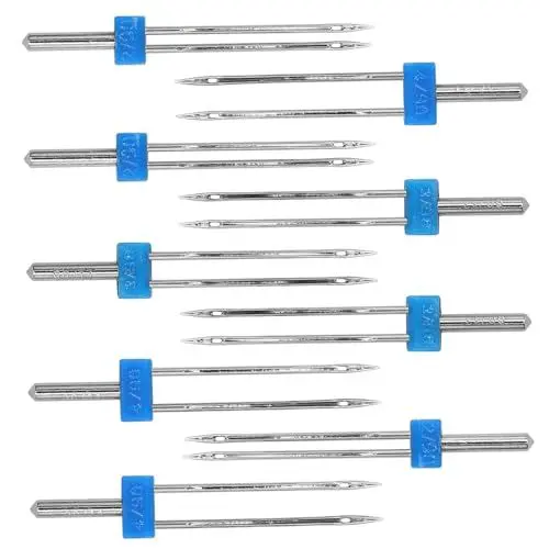 Produktbild: AUTSUPPL 9st Nähmaschinennadel Doppelnadel Nähnadeln Zwillingsnadeln Für Nähmaschinen Robuste Nadeln Nähzubehör Nadeln Zum Nähen Diy-nadeln Nähmaschinen-gadget Nähmaschinennadeln Metall