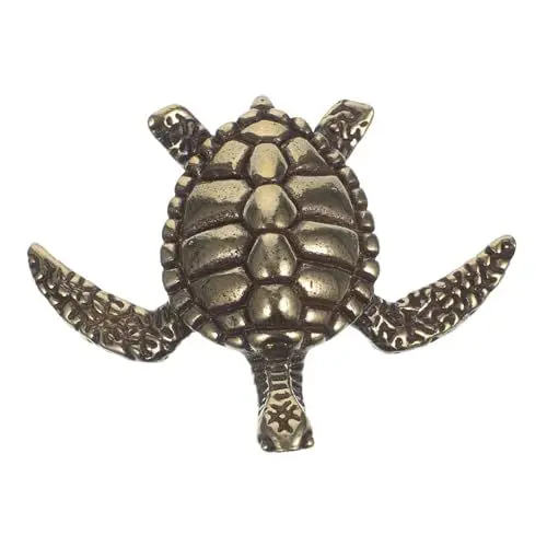 Produktbild: AUTSUPPL Schildkrötenstatue Messing Schildkröte Statue - Elegante Dekofigur Für Tisch Und Zuhause Antike Gold-Finish Perfektes Sammlerstück Und Geschenk Für Neujahr