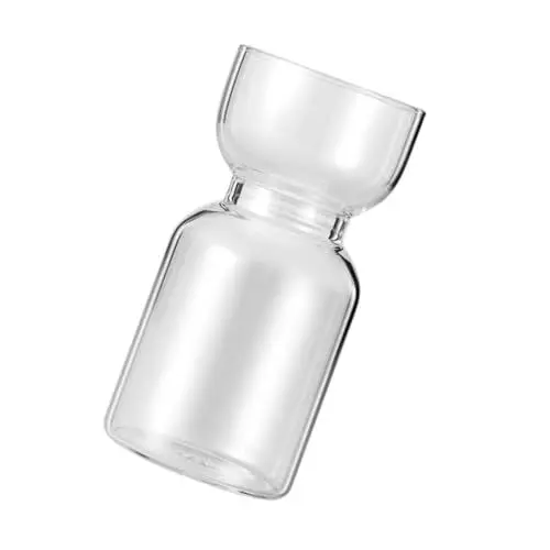 Produktbild: AUTSUPPL Saturn Kaffeetasse Sanduhrförmige Glastasse Doppelwandiges Kaffee Und Teeglas Hitzebeständiges Borosilikatglas Ideal Für Latte Cappuccino 2er Set