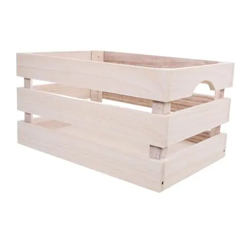 Produktbild: AUTSUPPL aus Holz Milchkisten zur Lagerung Bastelkiste aus Holz Holzkisten zum Ausstellen kleine Holzkiste Kisten für das Klassenzimmer Milchkiste aus Holz Beige
