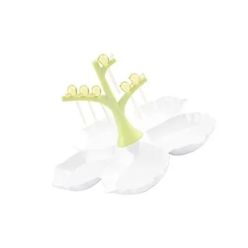 Produktbild: AUTSUPPL für Snacks plastikbesteck plastikgeschirr kunststoffgeschirr Heimdekoration kleiner Eimer mit Deckel Snack-Aufbewahrungsschale Snackgericht Green Wiederverwendbar