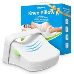 Produktbild: AUVON Kniekissen für Seitenschläfer für schmerzfreien Schlaf, Beinkissen mit Memory-Schaum, atmungsaktiv, Ergonomisches Lagerungskissen zur Unterstützung von Beinen, mit abnehmbarem Schultergurt