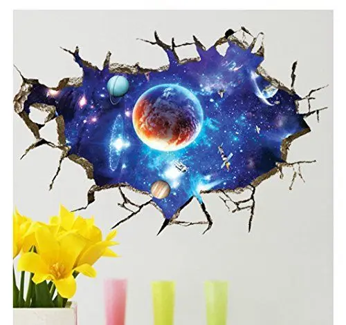 Produktbild: AUVS® 3D- Selbstklebende Abnehmbaren Durchbrechen Die Mauer Vinyl Wandsticker/Wandgemälde Kunst Aufkleber Dekorateur Star Trek （60x90cm）