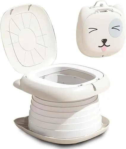 Produktbild: auvstar Töpfchen Falttoilette Kinder,Tragbare Kinder Reise Töpfchen,Baby Kindertoilette,Tragbarer töpfchensitz Tragbar Reise WC kinder Reisetoilette kinder faltbares für Drinnen und Draußen