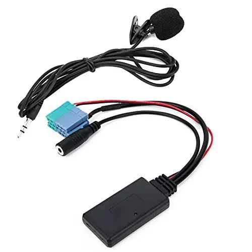 Produktbild: Aux Bluetooth Autoadapter, Mikrofonadapter Auxiliary Audio Cable Bluetooth 5.0 DC 12V Ersatz für Fiat Grande Punto