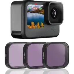 Produktbild: AuyKoo 3 Stück Objektivfilter ND8 ND16 ND32 für GoPro Hero 9/10/11/12 Black, Neutral Density Filter Lens Protector Kit für GoPro Hero 9 Него 10 Black Него 11 Black Него 12 Black Zubehör
