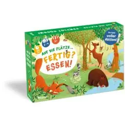 Produktbild: Auzou | Auf die Plätze… Fertig? Essen! | Partyspiele für Kinder | Kindergeburtstag | Spielesammlung | Abwechslungsreiches Kinderspiel | Waldtiere Familienspiel | Für 2-4 Spieler ab 5 Jahren