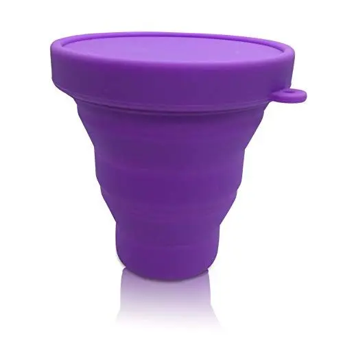 Produktbild: AvaLoona Menstruationstasse Reinigungsbecher faltbar - Sterilisierbecher für Aufbewahrung und Reinigung (Lila)