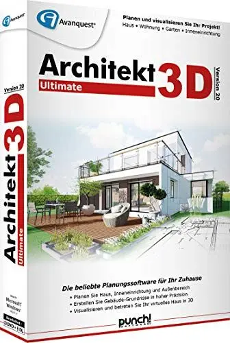 Produktbild: Avanquest Architekt 3D 20 (XX) Ultimate Win CD/DVD mit Lebenslange Lizenz