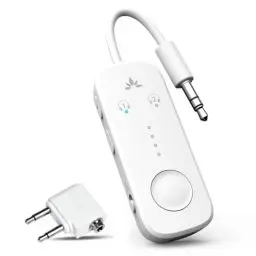 Produktbild: Avantree Relay - Premium Flugzeug Bluetooth 5.3 Adapter, Unterstützt 2 AirPods oder Kopfhörer mit aptX Low Latency, 3,5mm AUX Kabelloser Audio-Transmitter Für Flugreisen, TV, Fitnessstudio, Tablets