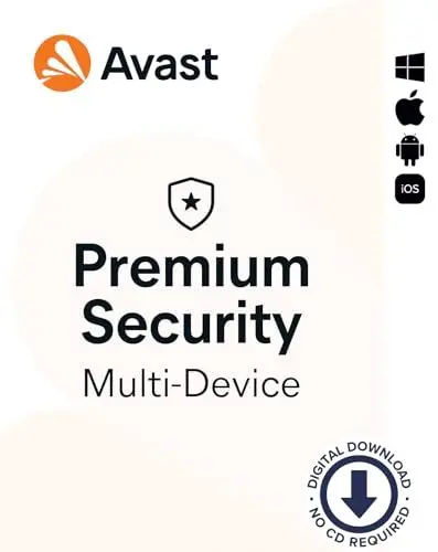Produktbild: Avast Premium Security 2025 - Antivirenschutz für Windows, MacOS, iOS und Android | 10 Geräte | 1 Jahr | PC/Mac/Android/iOS