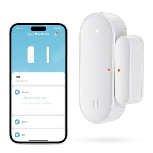 Produktbild: AVATTO Zigbee Smart Tür-/Fensterkontakt mit Batterie, Erfordert AVATTO Hub, Drahtloser Detektor für Alarmanlage, Smart Home Sensor Kompatibel mit Alexa Google Assistant | MQTT HA | Tuya